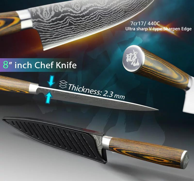 Cuchillo Chef Profesional acero inoxidable grabado laser. – KnivesMX