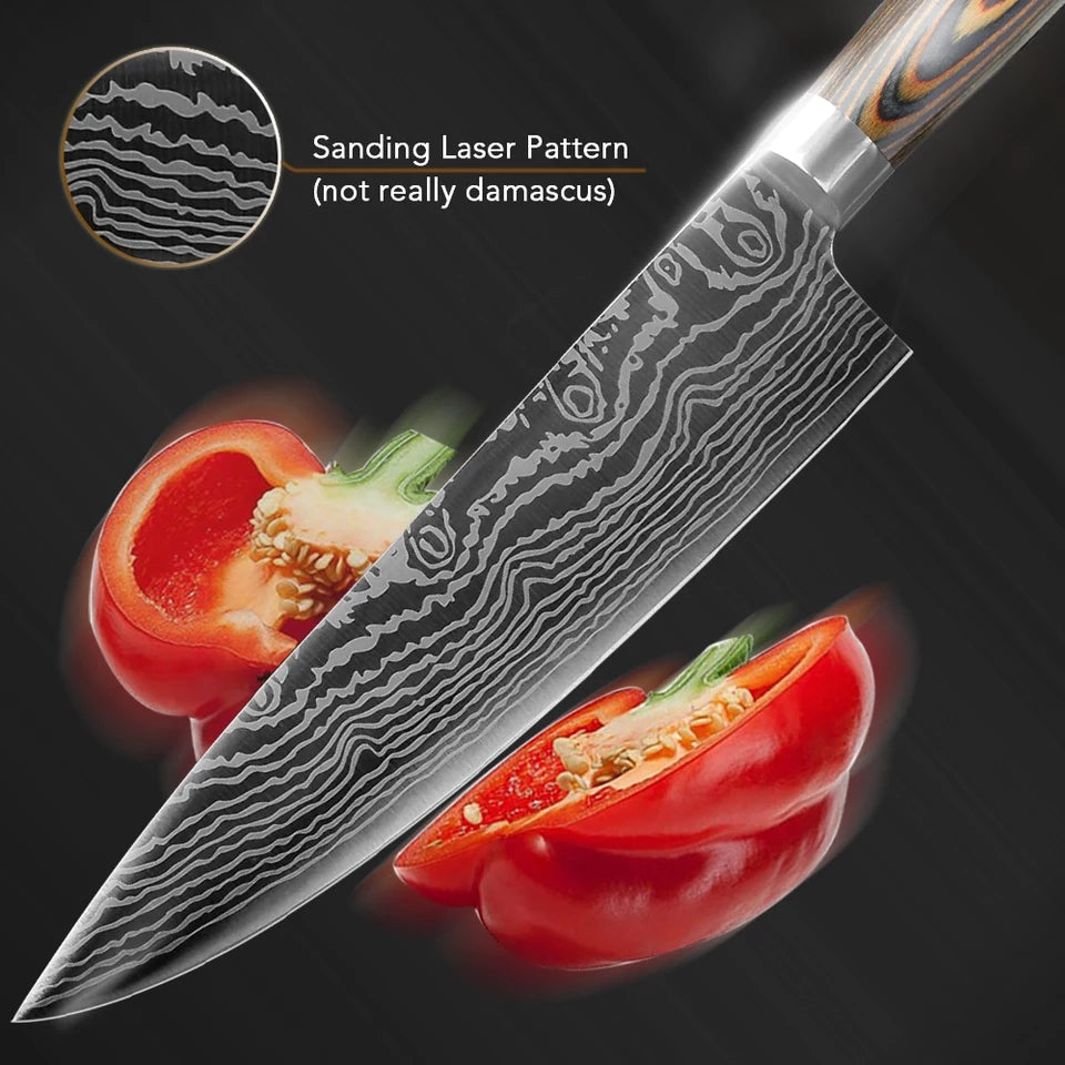 Cuchillo Chef Profesional Acero Martillado – KnivesMX