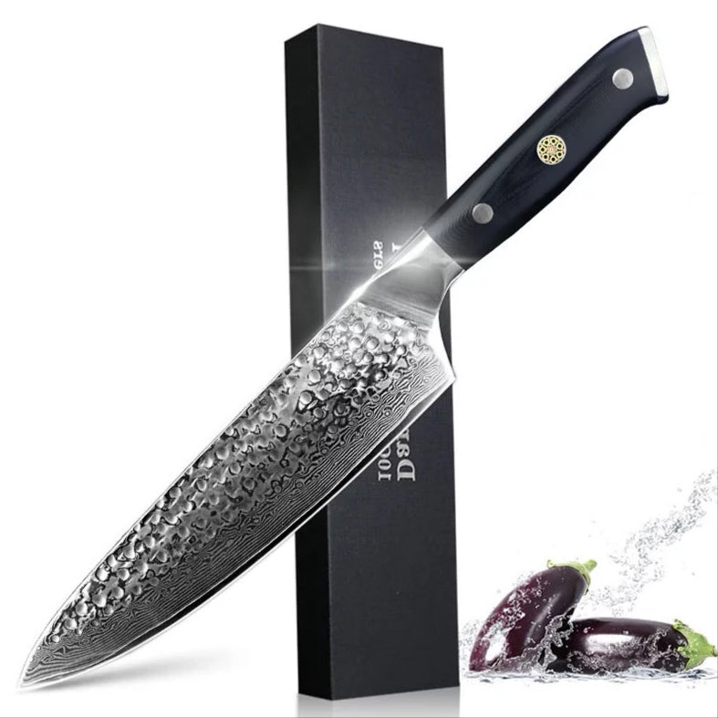 Cuchillo Acero Damasco Chef Profesional