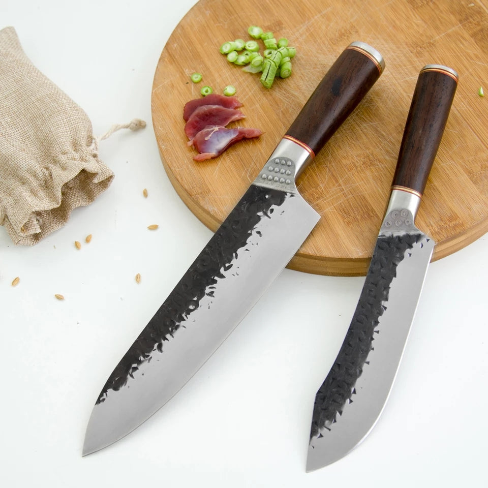 Cuchillo Chef Profesional Acero Martillado – KnivesMX