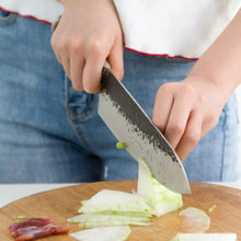 Cargar imagen en el visor de la galería, Cuchillo Chef Alto Carbono Martillado Forjado a Mano
